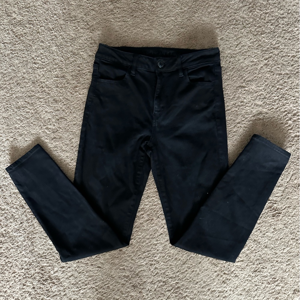 Black jeans American Eagle Ne(x)t level stretch high rise jeggings size 10